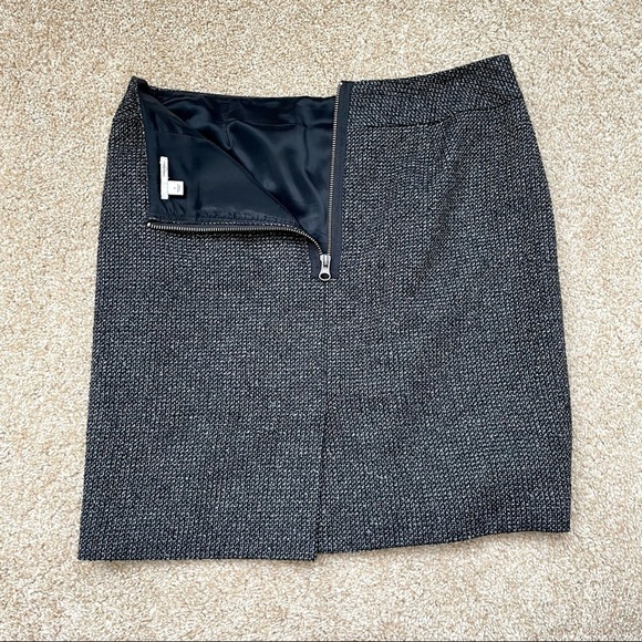 Halogen tweed pencil skirt w/ exposed zipper - Picture 5 of 5